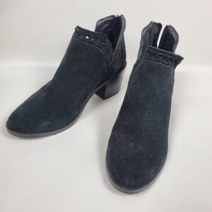 Steve Madden Java Black Suede Ankle Boots Size 7‎